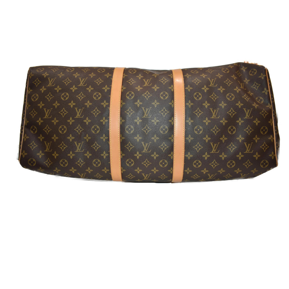 LOUIS VUITTON Keepall Monogram Brown Canvas Boston Bag Travel - Picture 5 of 9